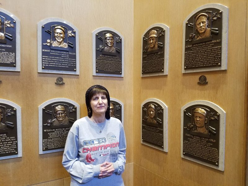 Donna Halper at the National Baseball Hall of Fame in Cooperstown, New York, before giving a talk in June 2017
